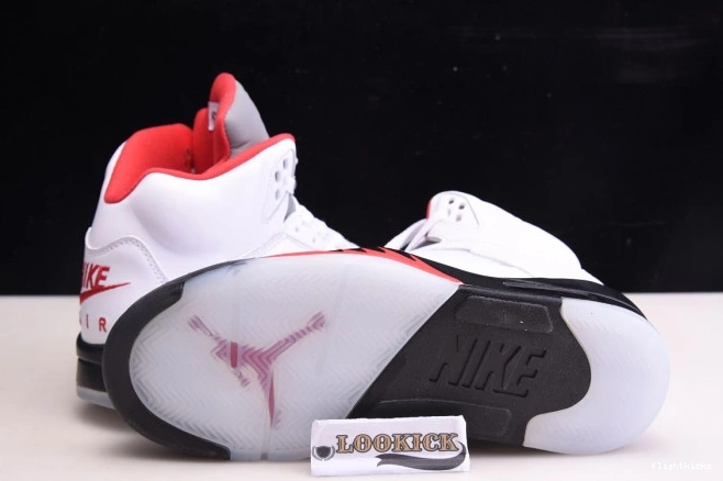(2020) Red Silver 5 Air Tongue Jordan Retro Fire DA1911-102 1209